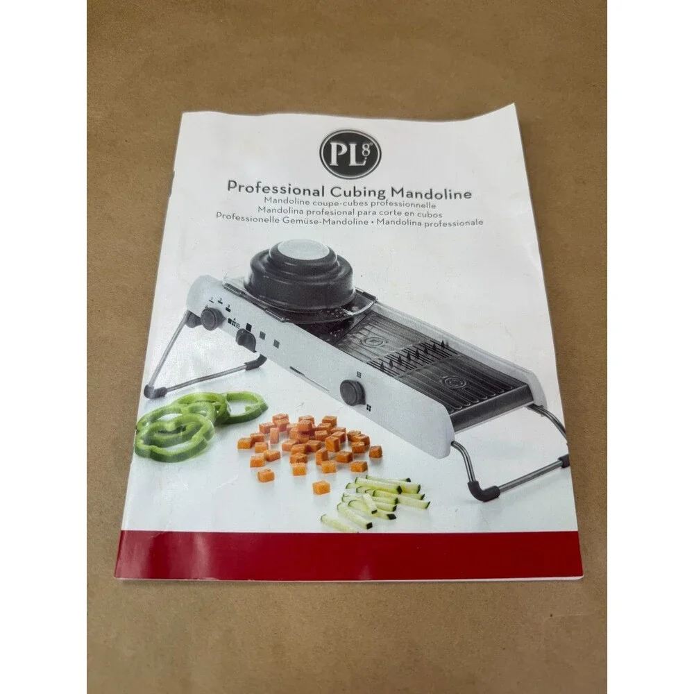 PL8 Professional Cubing Mandoline - Versatile Vegetable Slicer 4 Adjustable